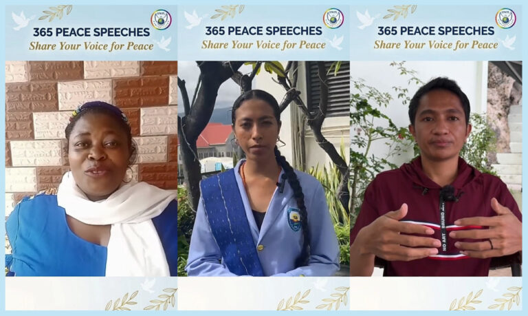 Fin réussie de la première édition du “365 Peace Relay Speech” : des voix citoyennes de six pays unies pour la paix