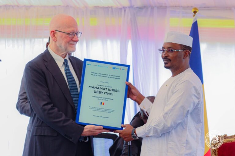 🇹🇩 Tchad : Mahamat Idriss Déby itno désigné champion pour la vaccination et l’éradication de la poliomyélite